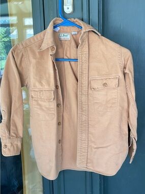 Vintage L.L.Bean Light Brown Utility Shirt Jacket